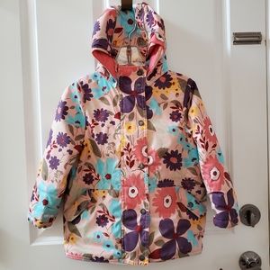 Hanna Andersson Pink floral winter jacket coat